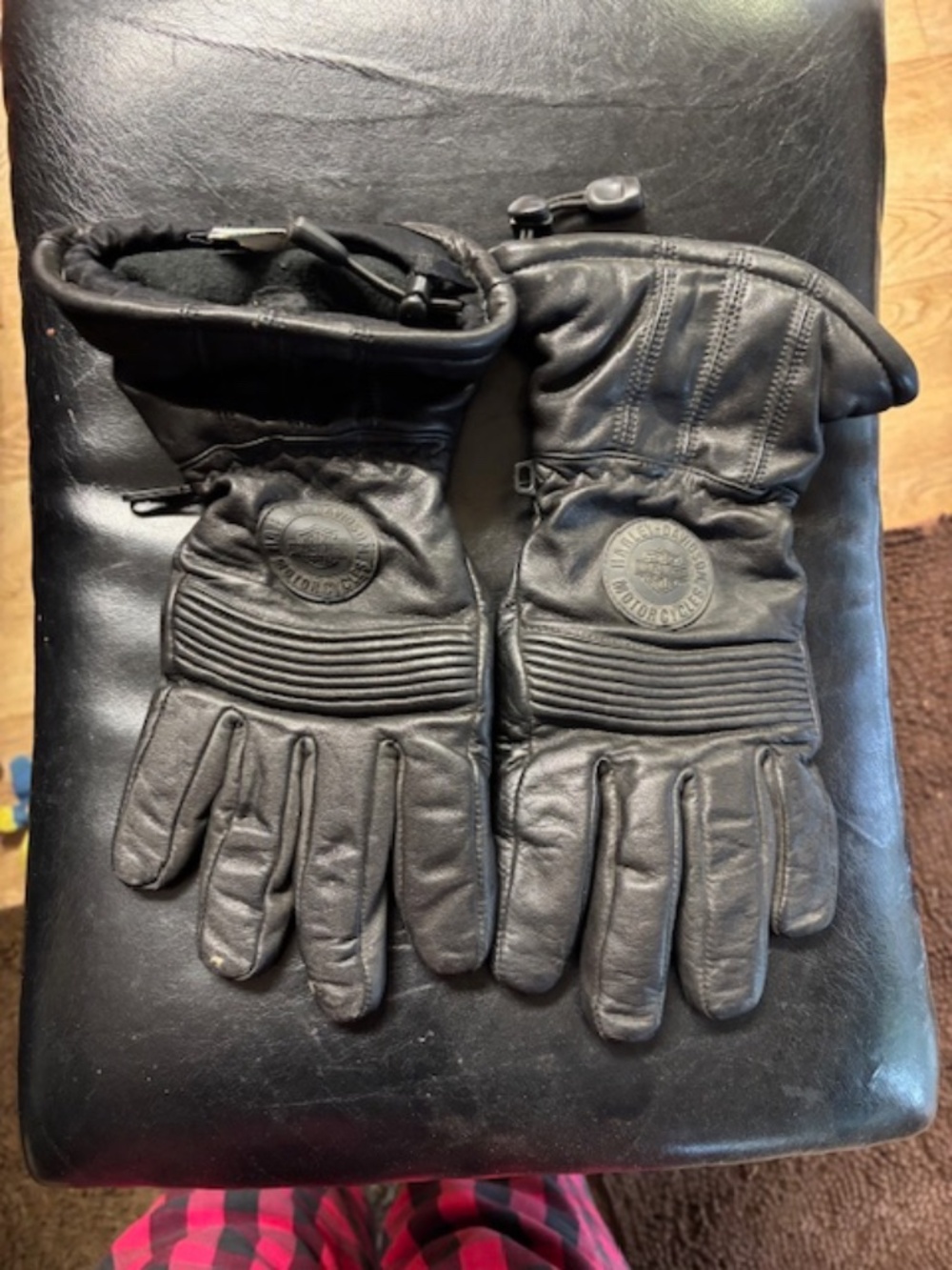 Harley Davidson Authentic Men's Moto riding gloves leather SZ-M